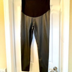 Foursome Faux Leather Maternity Leggings